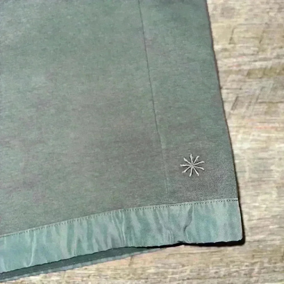 ATHLETA WOMENS GREEN TRIUMPH HYBRID WIDE LEG CROP MEDIUM - Picture 5 of 8